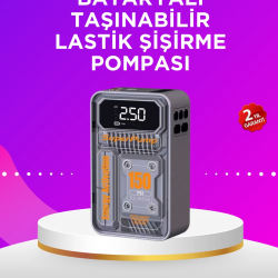 Mey İthalat® Mini Boy Elektrikli Şarjlı Yüksek Basınçlı Lastik Şişirme Pompası