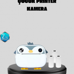 Mey İthalat® Mini Çocuk Kamera Anında Baskı Özellikli HD Video Termal Yazıcılı