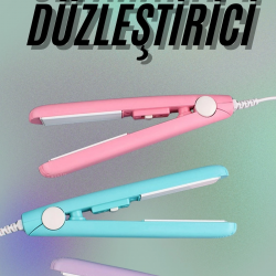 Mey İthalat® Mini Düzleştirici Seramik Kaplama Seyahat Tipi Elektriklenme Karşıtı