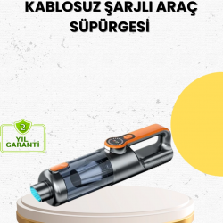 Mey İthalat® Mini El Süpürgesi Çok Başlıklı Kablosuz Vakum Güçlü Emiş Numaratör Hediyeli