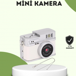 Mey İthalat® Mini HD Dijital Kamera 1080P Kordonlu Taşınabilir Retro Model