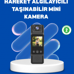 Mey İthalat® Mini Kamera 1080P Full HD Döner Lens Taşınabilir