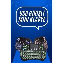 Mey İthalat® Mini Klavye Gaming Pc Playstation Ledli Mouse Rgb Mouse Bluetooth Usb