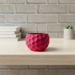 Mey İthalat® Mini Mor Dekoratif Saksı 5 cm Modern Masaüstü Bitki Saksısı