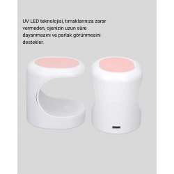 Mey İthalat® Mini Oje Kurutma Cihazı 16W LED UV Hızlı Kurutma Taşınabilir Kompakt