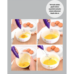 Mey İthalat® Mini Pilli Portatif Karıştırıcı – Cappuccino, Latte, Frappe ve Kahve Köpürtücü