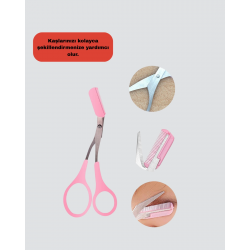 Mey İthalat® Mini Taraklı Kaş Düzeltici – Hassas Şekillendirme ve Taşınabilir Tasarım