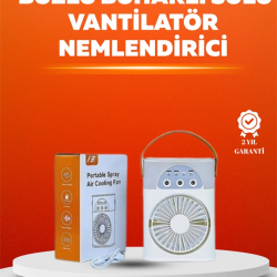 Mey İthalat® Mini USB Klima Fan | 3 Kademeli Spreyli Hava Soğutucu, Taşınabilir