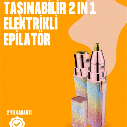 Mey İthalat® Mini USB Şarjlı Elektrikli Epilatör – Kaş ve Yüz Tüy Temizliği İçin 2'si 1 Arada