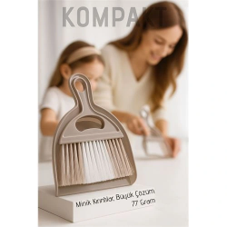 Mey İthalat® Minimal Tasarım El Faraşı ve Fırça Seti | Masaüstü & Mutfak Tezgahı Mini Süpürge