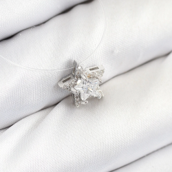 Mey İthalat® Misineli Yıldız Model Gümüş Renk Hayalet Kolye