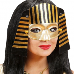 Mey İthalat® Mısırlı Maskesi Lastik Aparatlı Firavun Maskesi 21x23 cm