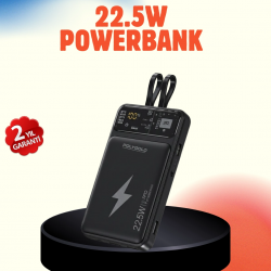 Mey İthalat® Mobil Powerbank 22.5W PD Destekli Hızlı Şarj
