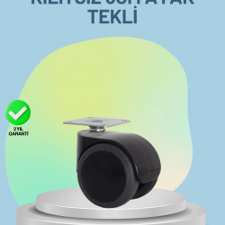 Mey İthalat® Mobilya Tekerleği 6 cm Kilitsiz Tekli Satış