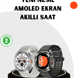 Mey İthalat® Modern Akıllı Saat Kablosuz Şarj Sosyal Medya Bildirimli