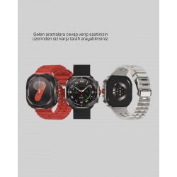 Mey İthalat® Modern Akıllı Saat Kablosuz Şarj Sosyal Medya Bildirimli