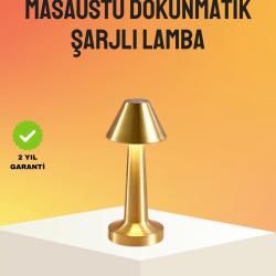 Mey İthalat® Modern Metal Masa Lambası 3 Işık Renkli Kademesiz Parlaklık Ayarlı