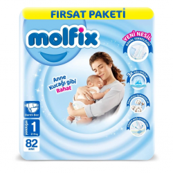 Mey İthalat®   Bebek Bezi Fırsat Paketi 1 Beden 2-5 Kg 82 Adet