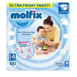 Mey İthalat®   Bebek Bezi Ultra Fırsat Paketi 4 Beden 7-14 Kg 100 Adet