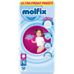 Mey İthalat®   Külot Bez Ultra Fırsat Paketi 6 Beden 15+ Kg 58 Adet