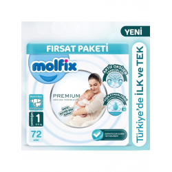 Mey İthalat®   Premium Bebek Bezi Fırsat Paketi 1 Beden 2-5 Kg 72 Adet