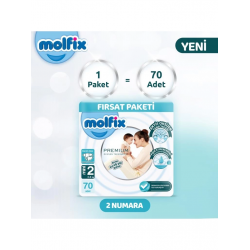 Mey İthalat®   Premium Bebek Bezi Fırsat Paketi 2 Beden 3-6 Kg 70 Adet