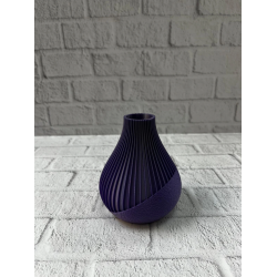 Mey İthalat® Mor Çizgili Dekoratif Vazo 11 cm Modern Tasarım Aksesuar