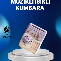 Mey İthalat® Mor Otomatik Para Girişli Elektronik Şifreli Kumbara