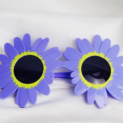 Mey İthalat® Mor Renk Papatya Şekilli Parti Gözlüğü 18x10 cm