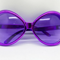 Mey İthalat® Mor Renk Yeşilçam Nostalji 80li Yıllar 90lı Yıllar Parti Gözlüğü  7x16 cm