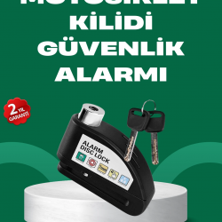 Mey İthalat® Motosiklet Scooter Bisiklet Tekerlek Disk Kilidi Alarmlı Güvenlik