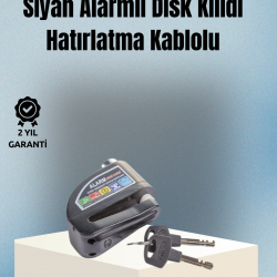 Mey İthalat® Motosiklet ve Bisiklet İçin 6mm Pinli Alarmlı Disk Kilidi