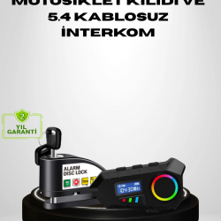 Mey İthalat® Motosiklet ve Günlük Kullanım İçin Bluetooth Hoparlör ve Disk Kilidi Seti