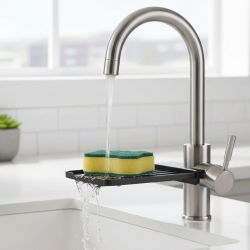 Mey İthalat® Musluğa Monte Süngerlik Damlama Özellikli Mutfak Organizatörü