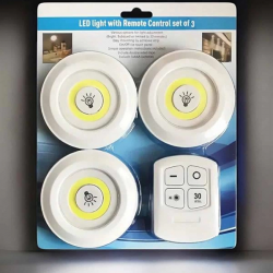 Mey İthalat® Mutfak Dolap Altı Işığı Uzaktan Kumandalı Yapışkanlı Kablosuz Pilli