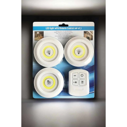 Mey İthalat® Mutfak Dolap Altı Işığı Uzaktan Kumandalı Yapışkanlı Kablosuz Pilli