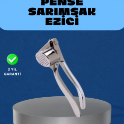 Mey İthalat® Mutfak Sarımsak Ezici Kaymaz Saplı Güçlü Mekanizma