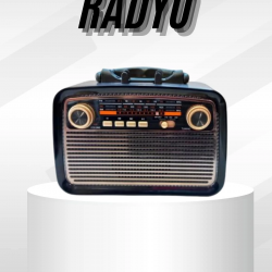 Mey İthalat® Müzik Kutusu Bluetooth Bağlantılı El Fenerli Nostaljik Tasarım Radyo
