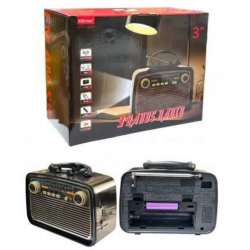Mey İthalat® Müzik Kutusu Bluetooth Bağlantılı El Fenerli Nostaljik Tasarım Radyo
