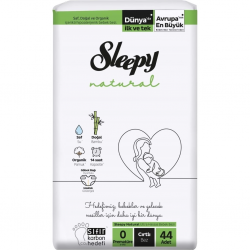 Mey İthalat®   Natural Bebek Bezi 0 Beden Premature 44 Adet