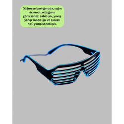 Mey İthalat® NEON GÖZLÜK MAVİ