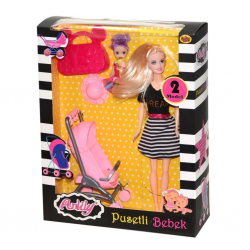 Mey İthalat® 02426 Anlily Pusetli Bebek -Oyuncak