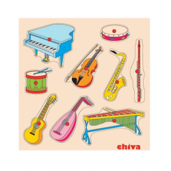 Mey İthalat® 1004-CS Chiva, Müzik Aletleri Ahşap Puzzle