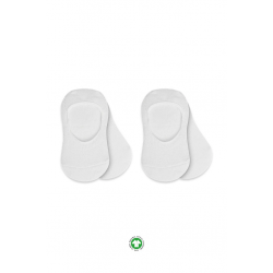 Mey İthalat®   2'Li Penye Babet Silikonlu Basic Çorap 30104 Beyaz Beyaz