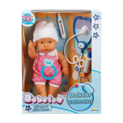 Mey İthalat® 30111 Doktor Zamanı Sesli Bebek Seti 35 cm (Ürün oyuncaktır)
