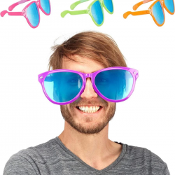 Mey İthalat® Büyük Parti Gözlüğü Rengarenk 12 Adet 27x9 cm