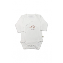 Mey İthalat®   Curly Lamb Uzun Kol Kravuze Body 17111 Bej Mavi Ekru