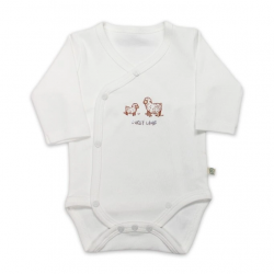 Mey İthalat®   Curly Lamb Uzun Kol Kravuze Body 17111 Bej Mavi Ekru