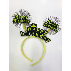 Mey İthalat® Happy Birthday Neon Renk Doğum Günü Tacı 12 Adet