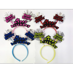 Mey İthalat® Happy Birthday Neon Renk Doğum Günü Tacı 12 Adet